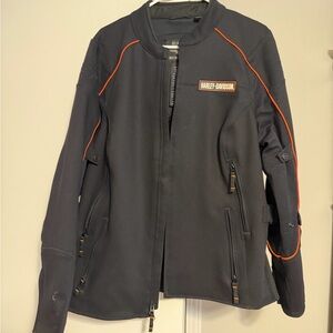 Harley-Davidson Women's Black Jacket with Orange Trim